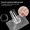 Silicone Transparent Nail Art Stamping Kit French For Manicure Plate Stamp Polish Stencil Template Seal Stamper Scraper