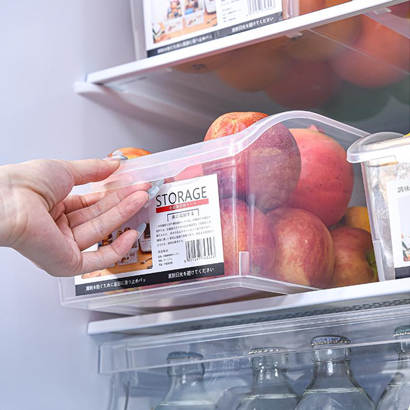 Clear Plastic Refrigerator Food Storage Box Container Fridge Drawer Shelf Household Kitchen Pantry Organizer Box