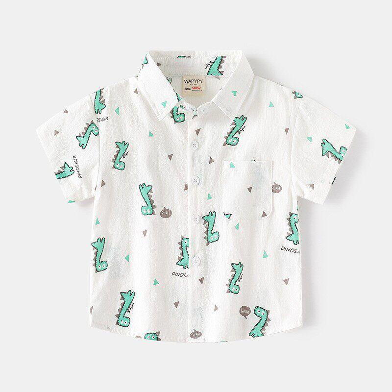 Детская одежда Животное Летняя Пляжная одежда Рубашка-поло с воротником