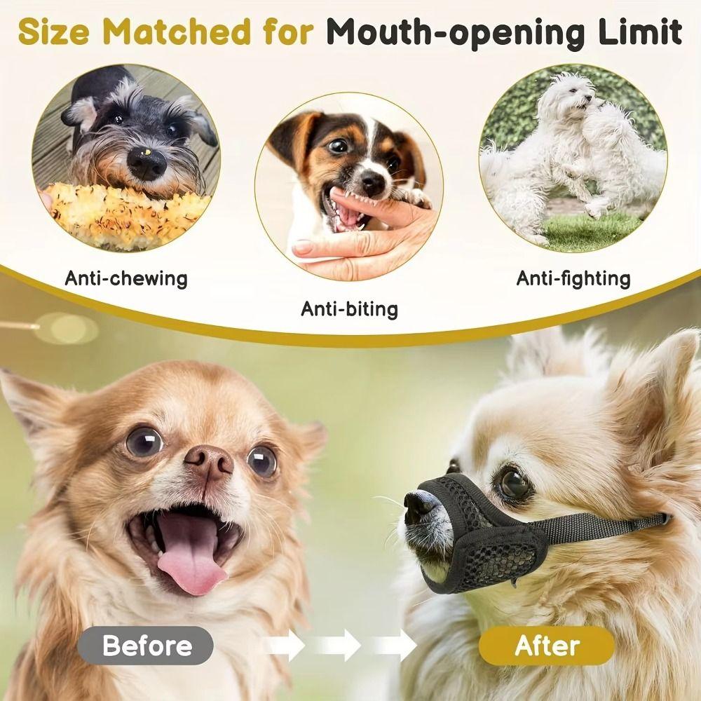 Adjustable Dog Muzzle Soft Mesh Puppy Muzzle Durable Mini Dog Mouth Guard Medium Dogs