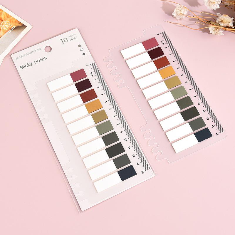 Morandi Color Sticky Note Index Tabs – Loose-leaf Classification Memo Pad Labels