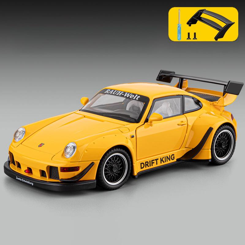 AKEZM1 1:22 Porsche RWB 993 Targa 911 Supercar Alloy Metal Diecast Model Car Home Decoration & Collectibles Hobby Display Ornaments Toy