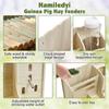 Multi-functional 2 in 1 Rabbit Hay Feeder Detachable with Bottle Rabbit Food Manger Bite Resistant Guinea Pig Feeder Habitat