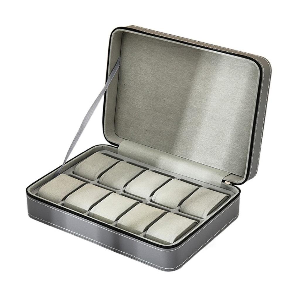 6/10/12 Grids Watch Display Box PU Watch Organizer Watch Storage Box Father's Day Gifts