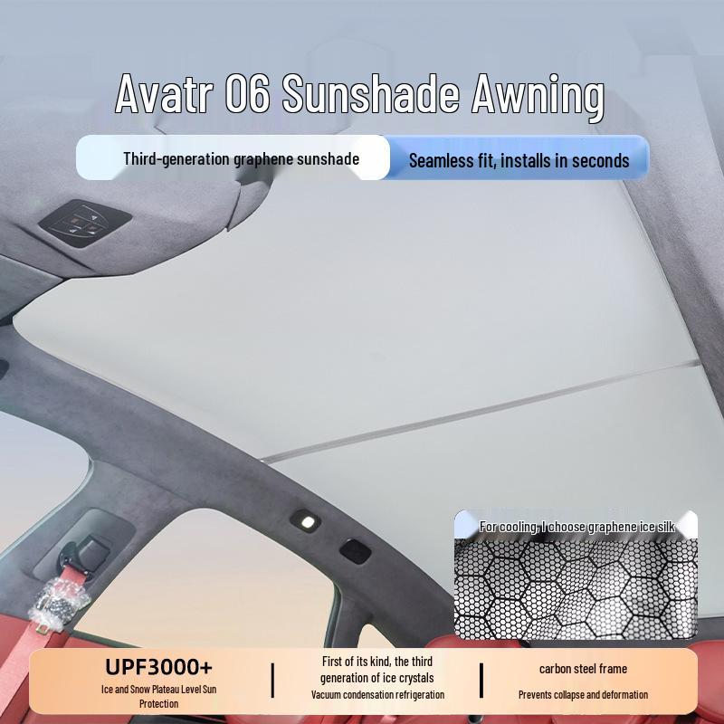 Avatr 06/11/12 Graphene Car Sunroof Sunshade Canopy - Ice Silk Style Sun Protection Board