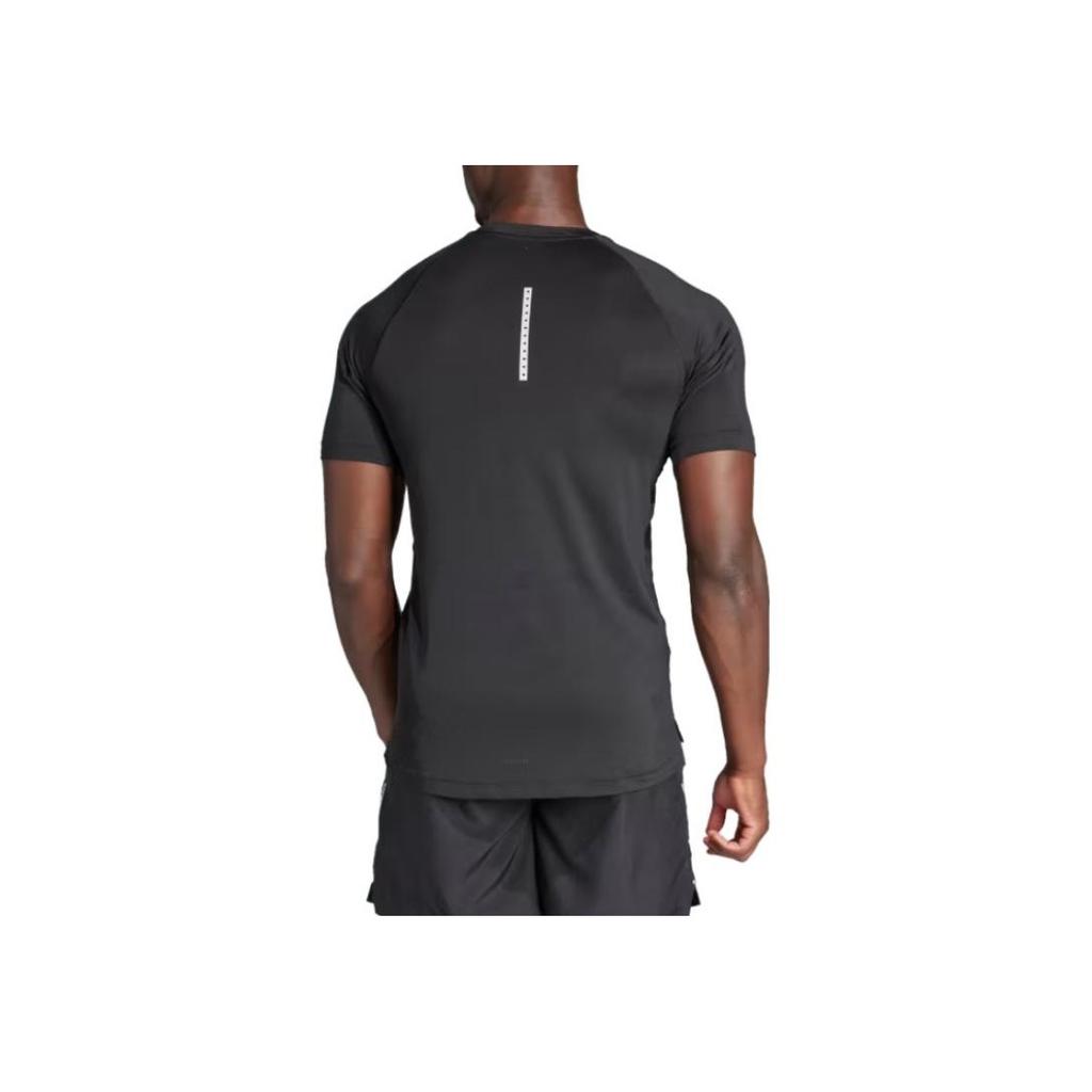 Adidas Футболка для тренировок в спортзале, черная, мужская, уличная, IP2310