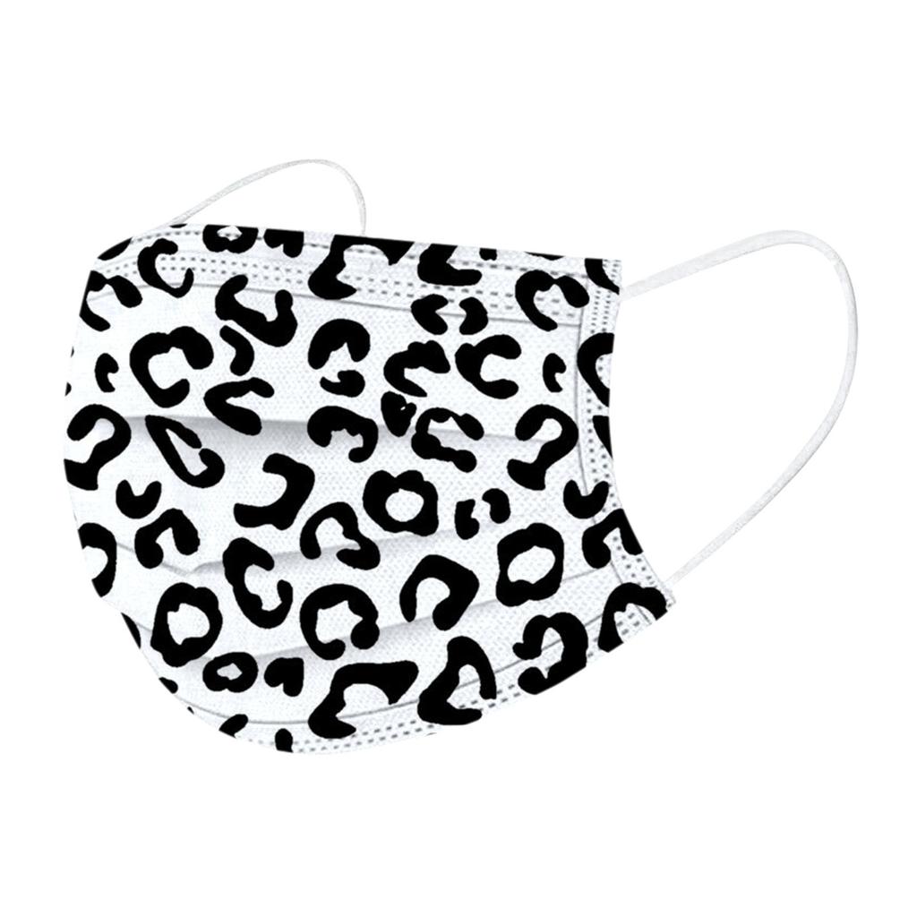 Adult Three-Layer Disposable Dust-Proof Protective Leopard Print Mask
