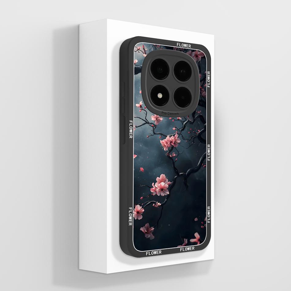 Чехол для телефона Redmi Note 15 Pro Plus Красивые Цветы Мягкий Жидкий Силикон Полное Покрытие Чехол Для Redmi Note15 Ударопрочный Funda
