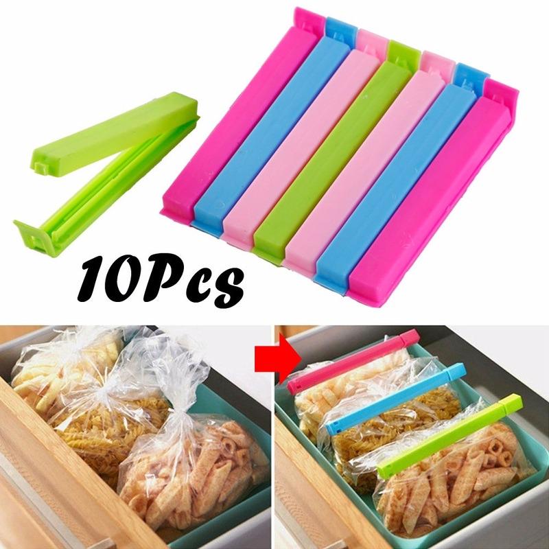 10 Pieces/lot Home Storage Organizer Kitchen Tool Food Snack Sealing Bag Clips