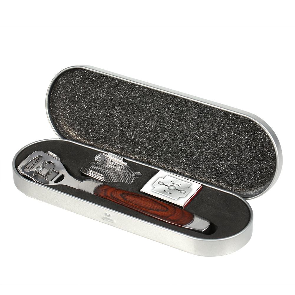 Бритва для удаления омертвевшей кожи ног, резак для кутикулы, скребок для удаления мозолей с лезвием и коробкой