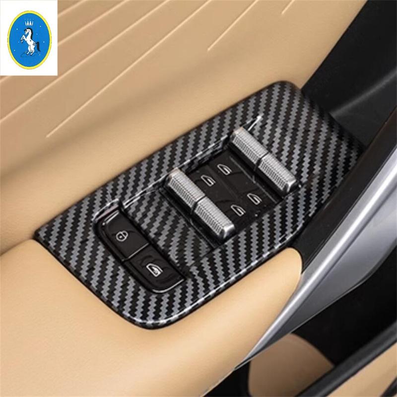 Для Geely Boyue L 2024 ABS Углеродное волокно Рулевое колесо / Стеклоподъемники / Рамка рычага переключения передач Декоративные накладки Аксессуары