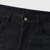 [Three dimensional logo classic casual] Spring fashion washed straight leg men's jeans and pants