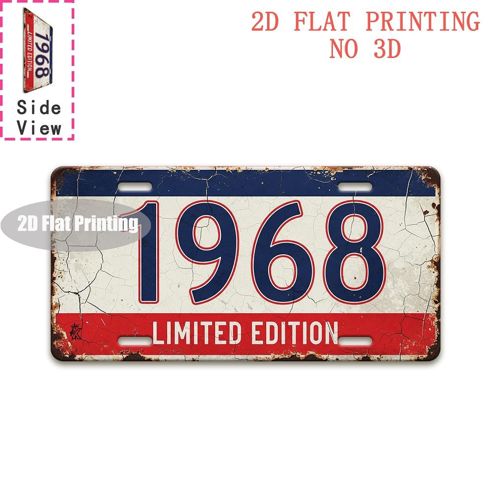 Tin Sign - Vintage Durable Metal Plaque Wall Decor, Home Office Bar Man Cave City Birth Year License Plate Wall Art