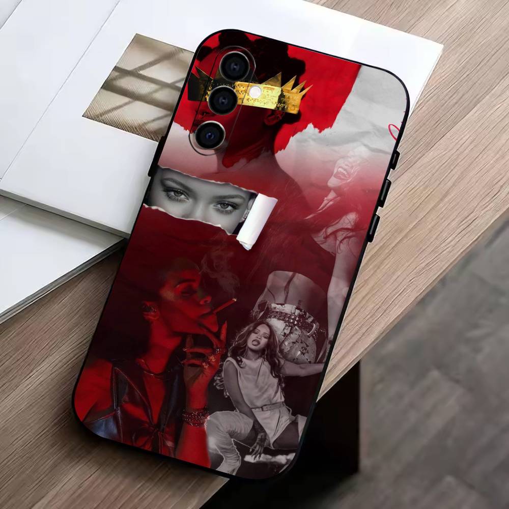Чехол для телефона Singer-R-Rihanna Черный Силиконовый Мягкий Для Samsung Galaxy A73,A72,A71,A70,A53,A52,A51