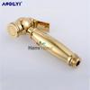 Gold Brass Bathroom Hand Held Bidet  Sprayer Faucet  Spray Gun & Holder Hose Conector &1.5m Shower Hose