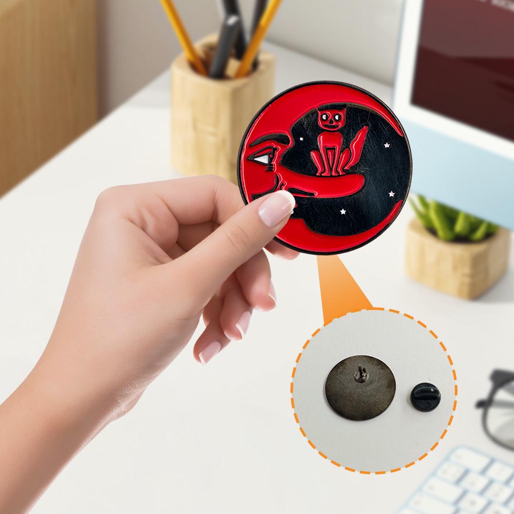 Эмалированный значок «Луна и Планета» - Мультяшная звезда, Подушка, Кружка, Рюкзак, Шляпа, Значок на лацкан, Украшение, Подарок