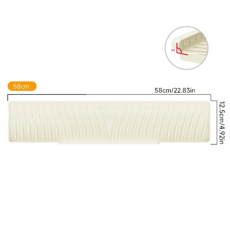 Draining Mat for Kitchen Sink,Silicone Splash Guard, Protects Sinks from Splashing, Dish Soap Dispenser & Sponge Holder Mat