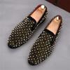 Мода Роскошная Мода Мужские Туфли Клепки Стразы Пэчворк Повседневные Мужские Лоферы Балетки Выпускной Свадебное Платье Выпускной Вечер Zapatillas Hombre