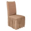 Solid Stretch Dining Chair Cover Seersuckers Chair Protector Cover Slipcover Banquet Chair Skirt Wedding Party Decor