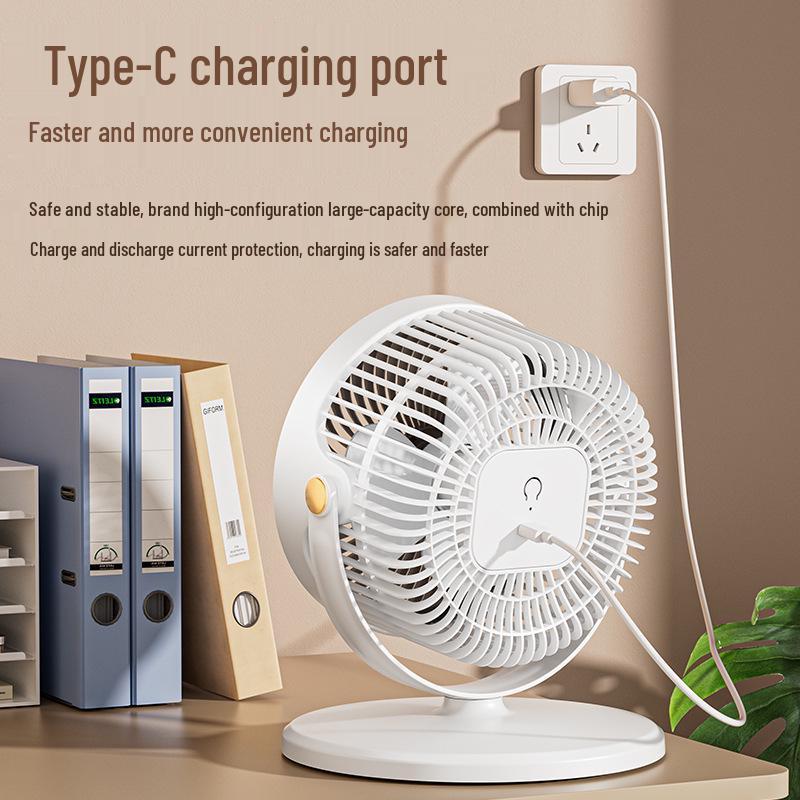 Rechargeable Vertical Floor and Desktop Circulation Fan for Home and Office