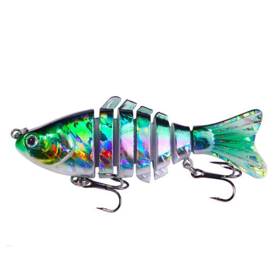 5 шт. многосоставных рыболовных приманок Swimbait с тройными крючками, реалистичные яркие цветные многоразовые жесткие приманки, искусственные приманки