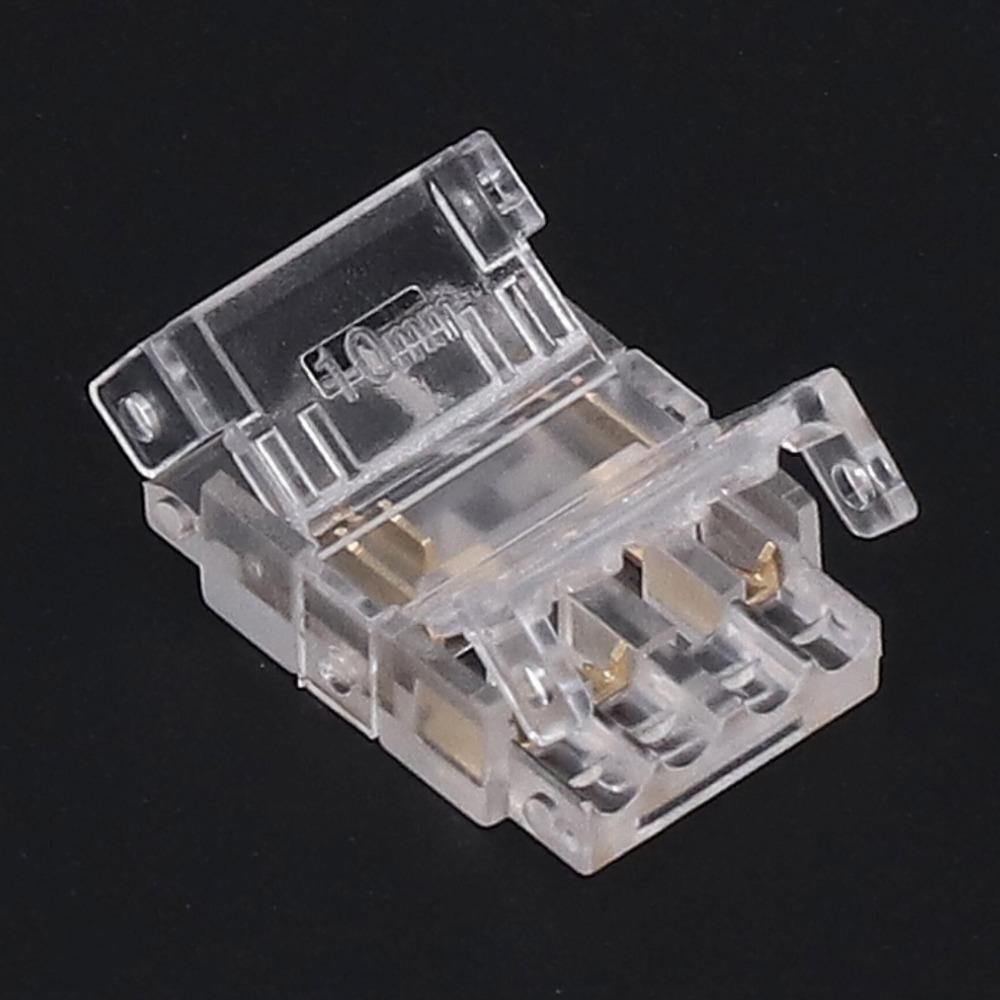 10pcs Transparent LED Strip Connectors 10mm Solderless LED Connectors Home Use