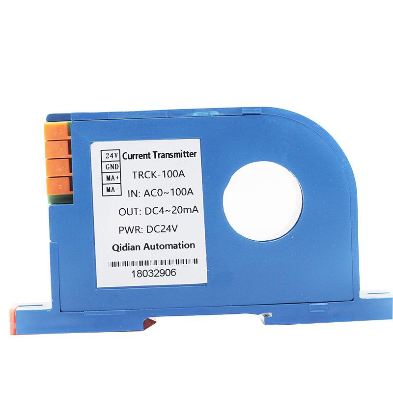 AC 50A 100A 200A 500A open loop transmitter Hall current sensor transducer with 4-20mA 0-5V 0-10V analogy signal output JXK-10