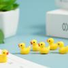 100/200Pcs/set Yellow Mini Duck Ornament Miniature Figures Tiny Duck Resin Handicraft Micro Landscape Plants Fairy Decoration