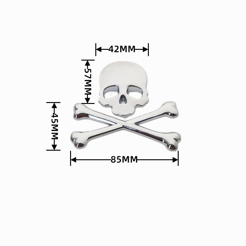 3D Череп с костями Демон Металлический Логотип Эмблема Значок Наклейка Наклейка на Бак для Harley Honda Kawasaki Suzuki Yamaha DUCATI