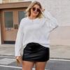 Plus-size Women's Diamond-patterned Jacquard Loose Casual Pullover Sweater