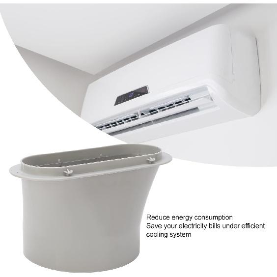 Адаптер выхлопного шланга кондиционера Hilitand, Диаметр 5,9 дюйма, Овальное вентиляционное отверстие, Эффективная экономия энергии, Зубчатые полосы, Царапины ABS