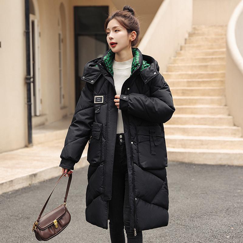 Long Parkas for Women Winter Jacket Oversize Thick Warm Women's Padded Coat Hooded Korean Style Winter Overcoat
