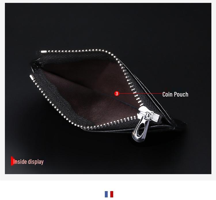 Ультратонкий держатель для карт из натуральной кожи с несколькими отделениями