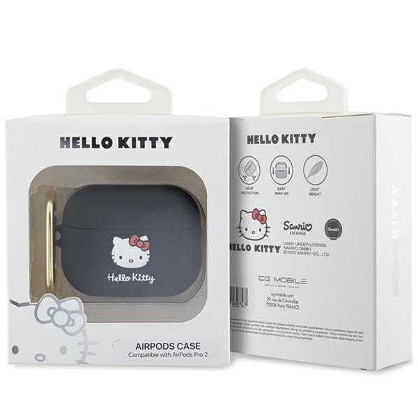 Etui do AirPods Pro 2 Hello Kitty 3D Silicone Czarny
