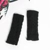 Women Knitted Arm Warmer Long Fingerless Gloves Mitten Winter Y2K Solid Arm Sleeve Fashion Casual Soft Girls Clothes Punk Gloves