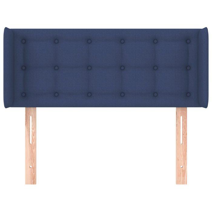Maison Exclusive - Tête de lit avec oreilles Bleu 103x16x78/88 cm Tissu