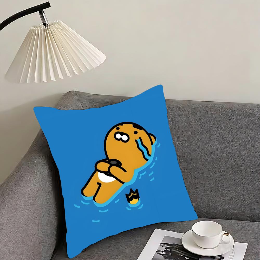 RRyan KakaoO Cute Cushion Cover Pillowcase Ultra Soft Skin Friendly Fabric Cloud Like Comfort Concealed Zipper