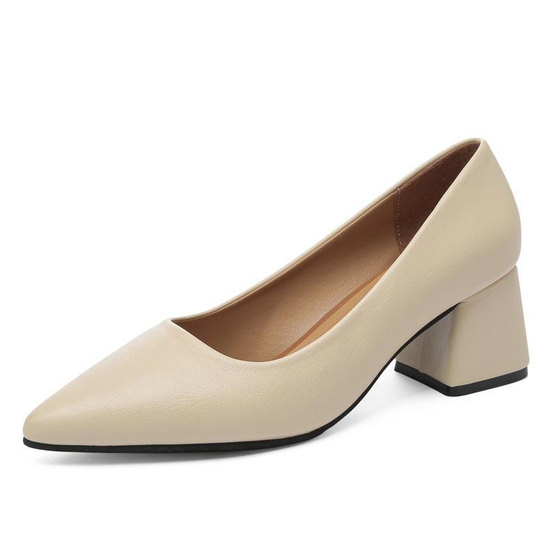 Новые женские туфли на высоком каблуке Мэри Джейн маленькие кожаные туфли на толстом каблуке женские французские профессиональные туфли-лодочки женские туфли с открытым верхом