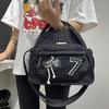 Женская сетчатая сумка с вставками, персонализированная, повседневная, универсальная, на одно плечо, через плечо