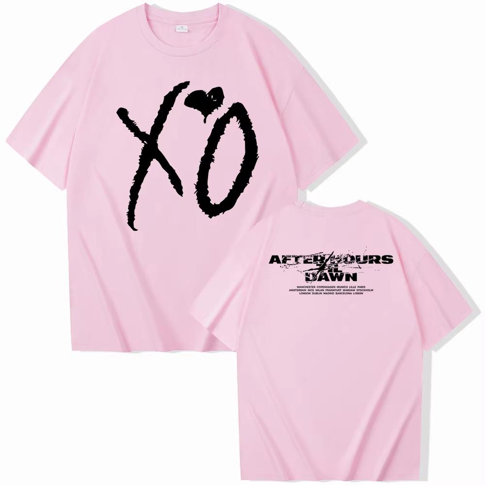 Летняя горячая распродажа Футболка The-Weeknd After Hours Til Dawn Tour 2026 Мужская Женская Харадзюку С коротким рукавом Дышащая и удобная одежда