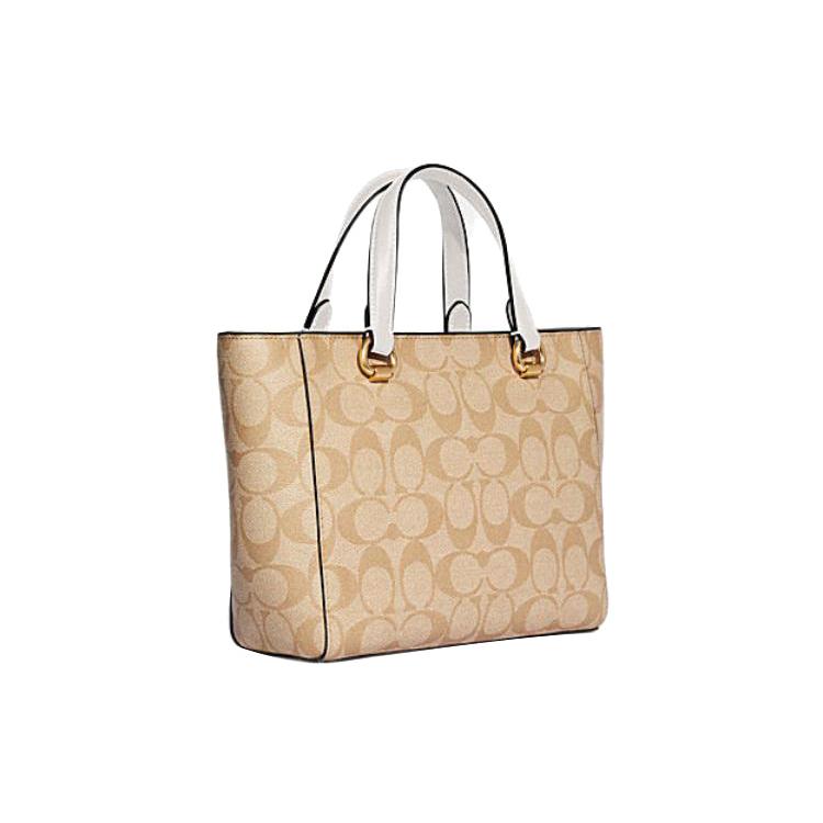 New COACH Alice Leather Shoulder Bag, Crossbody Bag, Handbag Trumpets Women's Light Brown CA613-IMDQC