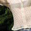 Edition Women's Sheer Textured Bell Sleeve Knit Cardigan