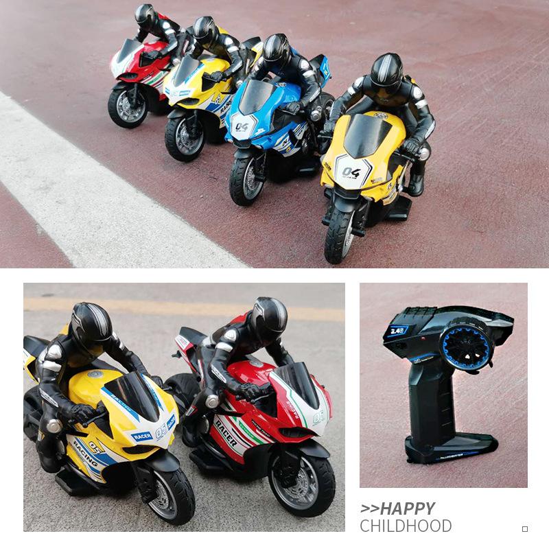 1/ 10 2.4G High Speed Remote Control RC Stunt Motorbike  drift Car 30mins Drive Racing Motorbike RC Motorcycle Toy model