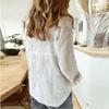 Women Shirts Spring Fall Long Sleeve Lapel Button Up Oversized Shirt Ladies Casual Plus Size Blouse Top White Black