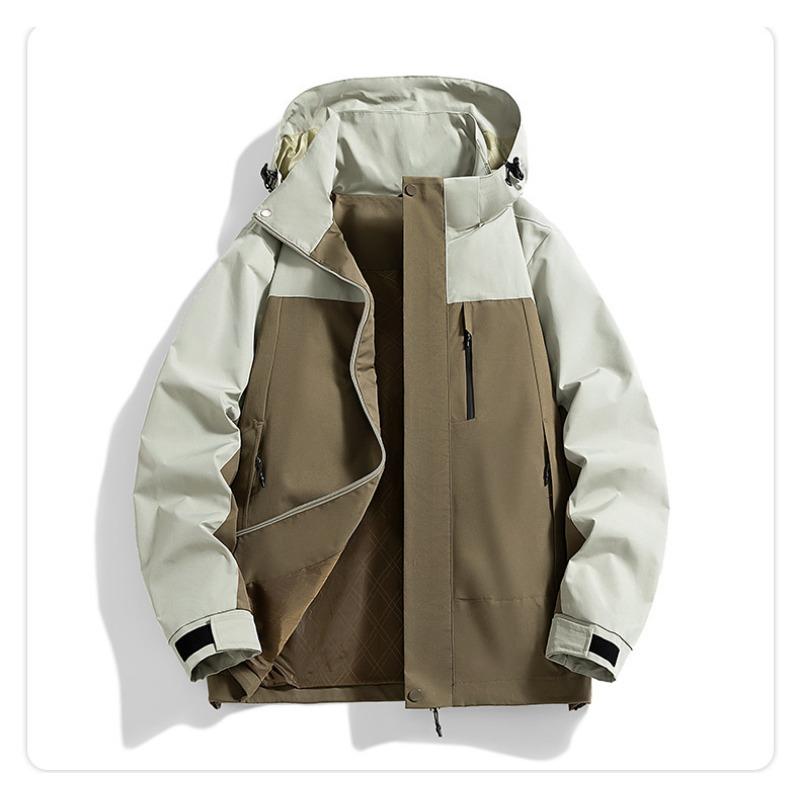 Куртки Модные Трендовые Пары Красивые Осенние и Зимние Уличные Повседневные Универсальные С Капюшоном Ветрозащитный