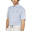 FootJoy Skyway Men's Bud Pattern Short Sleeve Button-Down Golf Shirt, Size M (FJ-S25-S25, 34577-M)