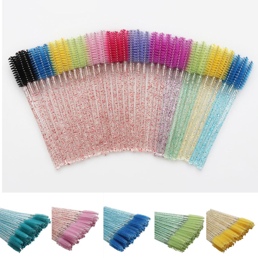 50Pcs Crystal Women Eyelash Disposable Eye Makeup Faux Brushes Cosmetic Tools Beauty Health