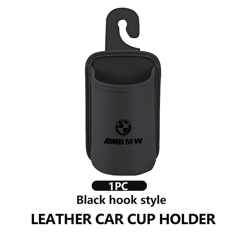 BEKV7 Leather Car Seat Cup Holder Hang Drink Storage Box Accessorie For BMW M Performance Alpina M3 M5 M6 X1 X3 X4 X5 G20