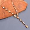 Натуральный Цитрин Необработанная Медь Подарок на День Рождения Цепочка Гальванопластика Ожерелье Ювелирное изделие V-20