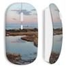 Wireless Mouse - MANIACASE - Sea Landscape - White - USB - Compatible Mac and PC